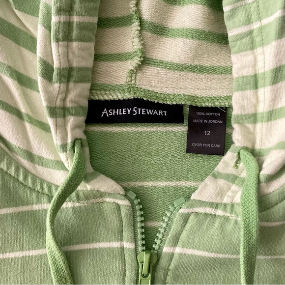 Ashley Stewart Striped Track Hoodie - Picture 2 of 8